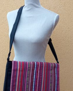 LapTop / Messanger bag black and stripes