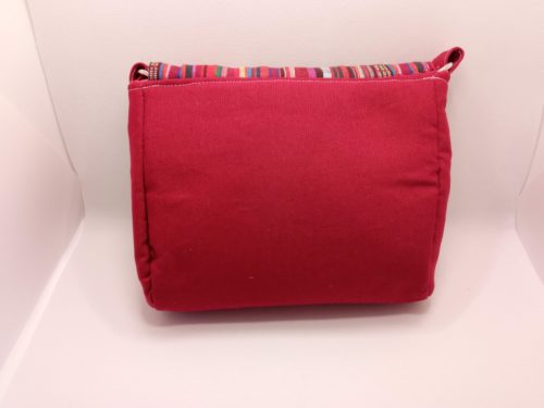 Saddle bag Red with stripes - Image 6