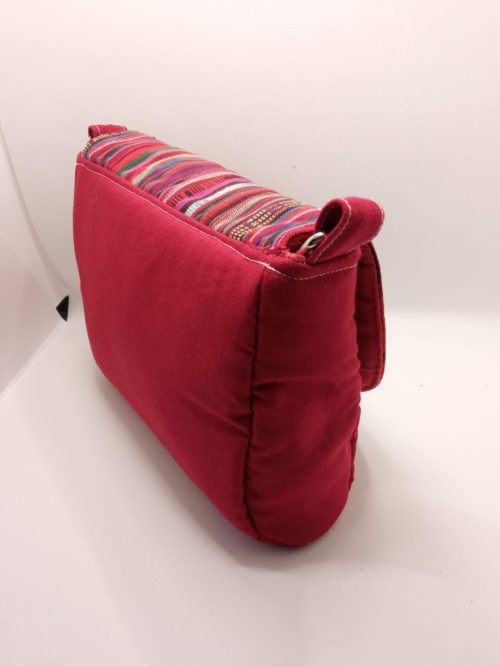 Saddle bag Red with stripes - Image 4