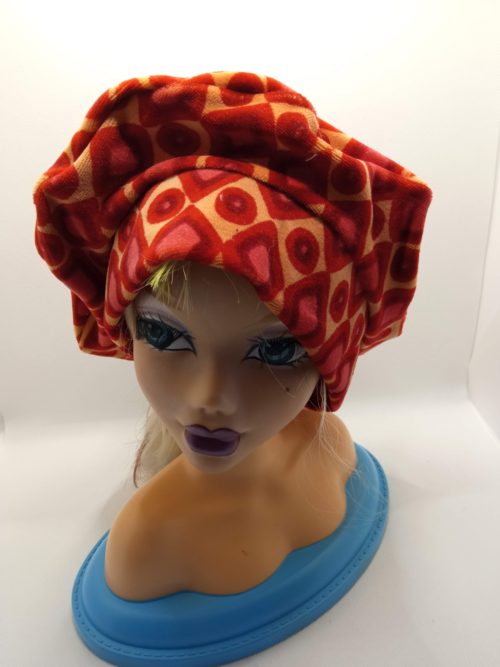 Red and Orange velvet Barret