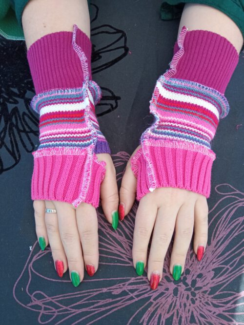 Armwarmers striped Pinks - Image 5