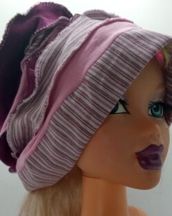 Hat in different pinks.