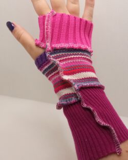 Armwarmers striped Pinks