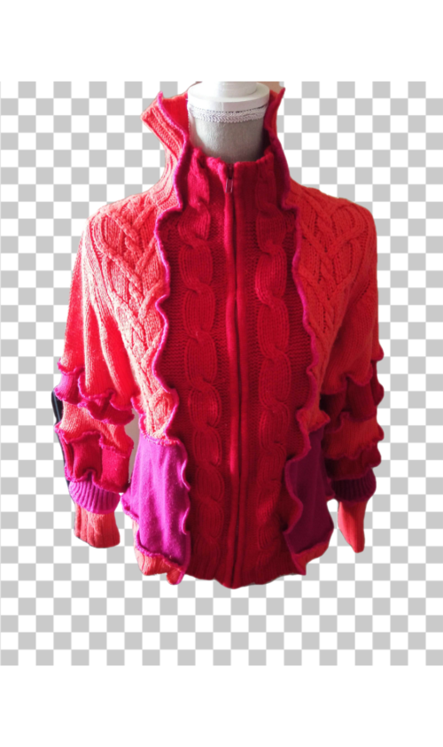 Sweater in pink, red and orange - Image 7