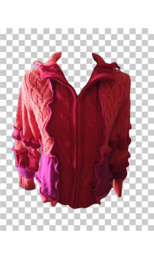 Sweater in pink, red and orange - Image 6