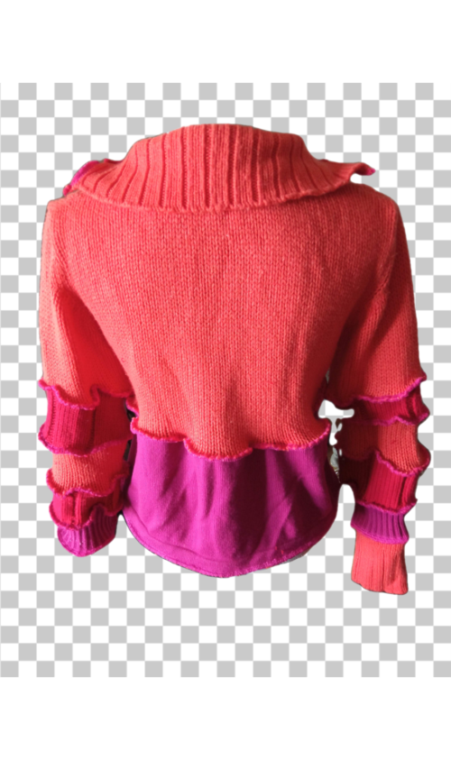 Sweater in pink, red and orange - Image 5